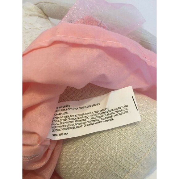 Farmhouse Easter Bunny Shelf Sitters Linen Rabbit Couple Spring Mantel Decor - Picture 6 of 11